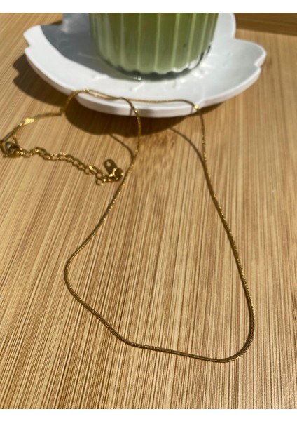 14 Ayar Çelik Zincir Kolye