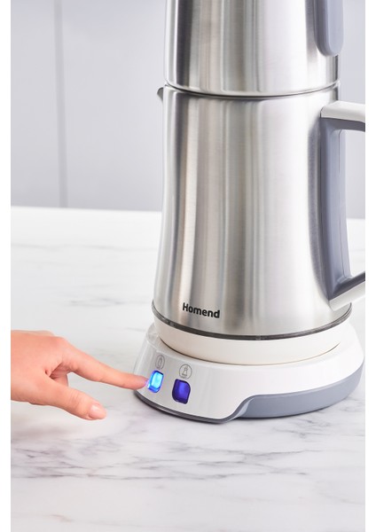 Şık Inox Konuşan Çay Makinesi Beyaz, Pratik ve Modern Tasarım fırsatları