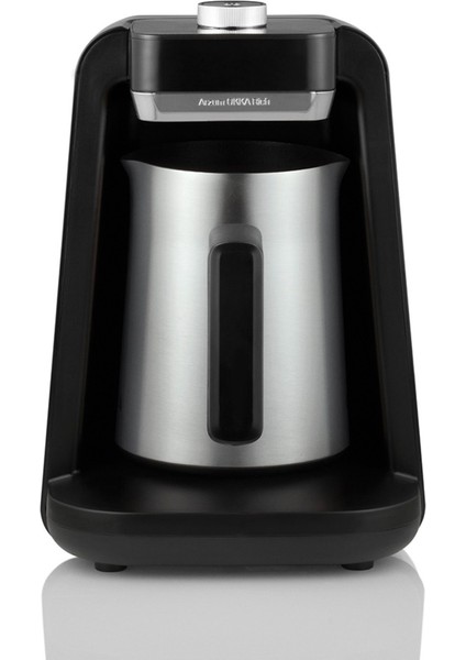 Közde Sütlü Türk Kahve Makinesi, Çelik Cezve, 5 Fincan Kapasiteli, Krom