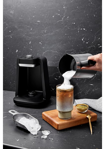 Közde Sütlü Türk Kahve Makinesi, Çelik Cezve, 5 Fincan Kapasiteli, Krom