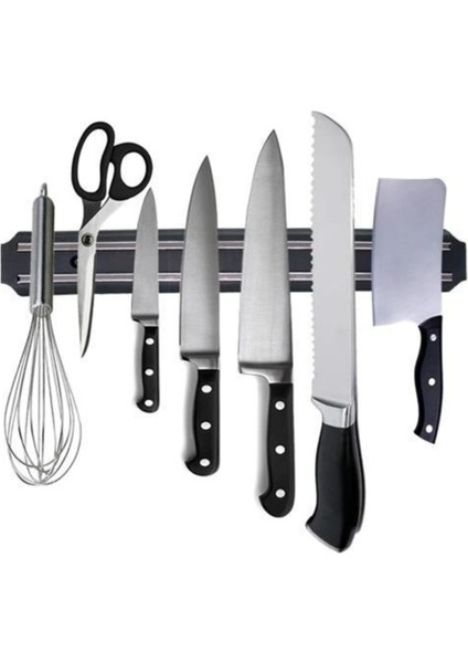 Mıknatıslı Paslanmaz Duvar Bıçak Askısı Standı, 33 Cm, Çok Renkli