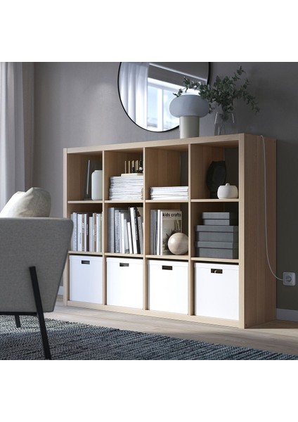 Açık Raf Ünitesi, Ağartılmış Meşe Görünümlü, 112X147 cm fırsatları