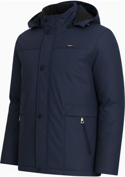 Erkek Lacivert %100 Su ve Rüzgar Geçirmez Kürklü Çıkartılabilir Kapüşonlu Mont&kaban fiyatları