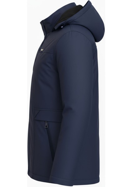 Erkek Lacivert %100 Su ve Rüzgar Geçirmez Kürklü Çıkartılabilir Kapüşonlu Mont&kaban modelleri