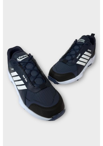 Erkek Soğuk Geçirmez Spor Outdoor Trekking Bot Ayakkabı Lacivert - Beyaz modelleri