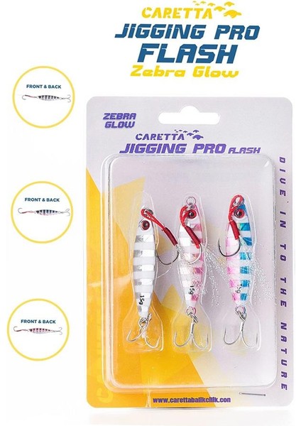 Jigging Pro Flash Zebra Glow Jig Yem fiyatları