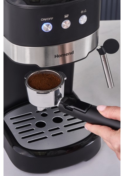 15 Bar Basınçlı Espresso Makinesi, Süt Köpürtücülü, 1100W, 1,2l fırsatları