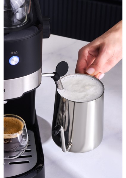 15 Bar Basınçlı Espresso Makinesi, Süt Köpürtücülü, 1100W, 1,2l indirimleri