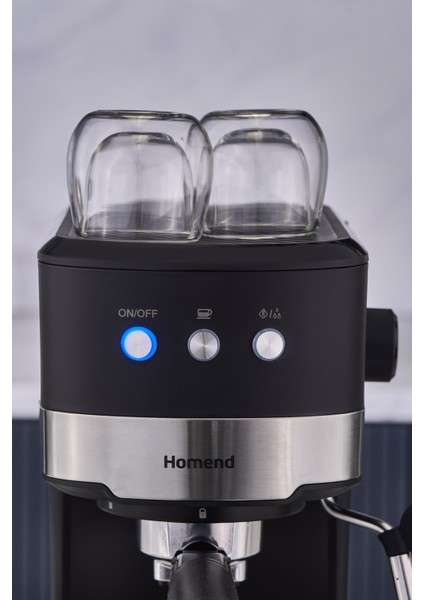 15 Bar Basınçlı Espresso Makinesi, Süt Köpürtücülü, 1100W, 1,2l