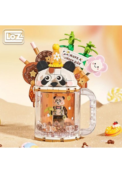 LZ-4206 Loz Panda Ayı Dondurma Kupası 297 Parça Block Oyuncak