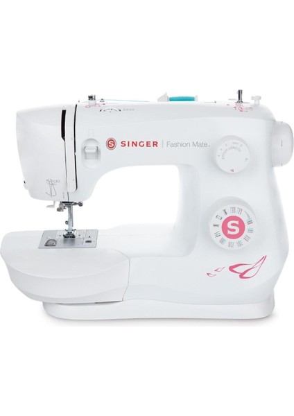 Beyaz Renkli Çok Fonksiyonlu Dikiş Makinesi, Kullanışlı ve Dayanıklı Tasarım