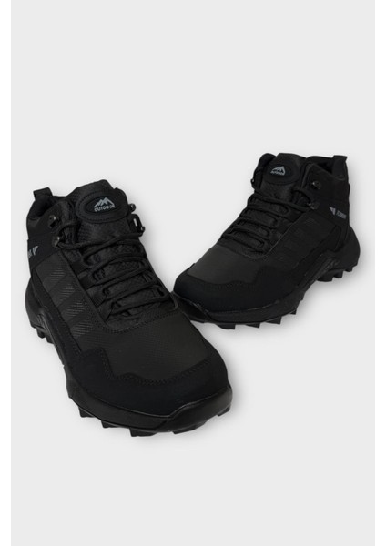Erkek Soğuk Geçirmezkaydırmaz Taban Günlük Trekking & Outdoor Bot Siyah - Siyah