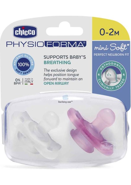 Chicco Physioforma Mini Soft 2'li Emzik 0-2 Ay Kız