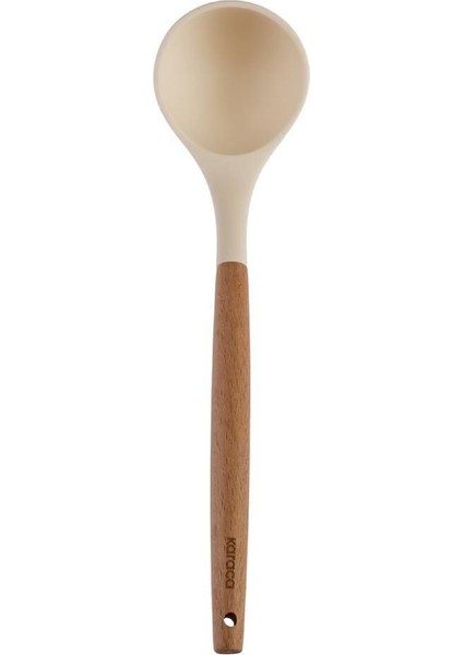 Silikon Uçlu Kayın Ağacı Saplı Kepçe, Mutfağınıza Şıklık Katın fiyatları