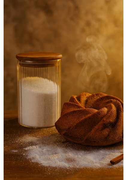 3’lü Çizgili Cam Baharatlık Seti, Hava Geçirmez Bambu Kapak, 850 ml indirimleri