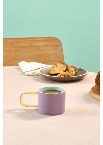 Mor Seramik Kupa, 270 Ml, Şık ve Kullanışlı Içecek Kabı