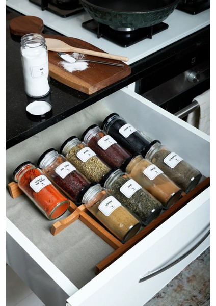 10'lu Baharatlık Organizeri, Çekmece Içi ve Etiketli Set, Düzenli ve Şık Kullanım fiyatları