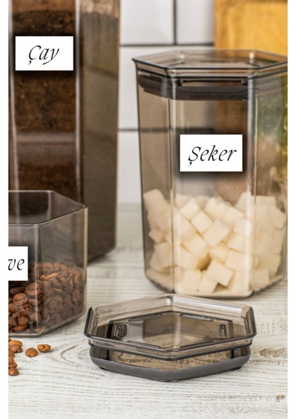 Turuncu 3'lü Vakumlu Petek Desenli Akrilik Saklama Kabı Seti modelleri