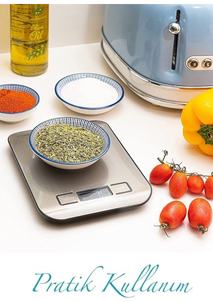 Dijital Mutfak Tartısı, 5kg Kapasiteli, 1gr Hassasiyetli, Kullanışlı ve Şık Tasarım indirimleri