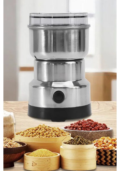 Elektrikli 200W Kahve ve Baharat Öğütücü, Şık ve Kullanışlı Siyah Tasarım