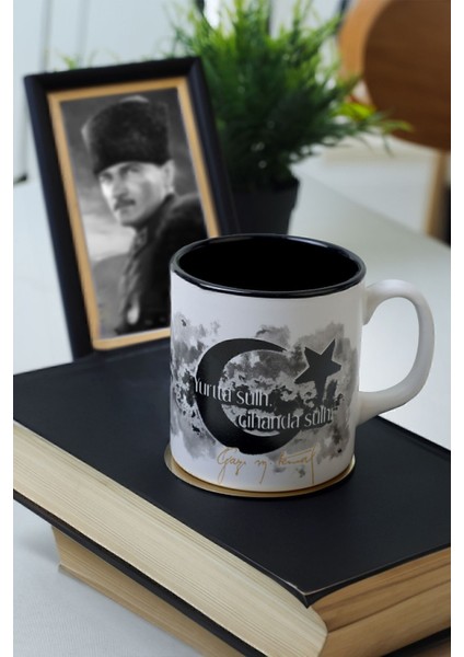 Çok Renkli Atatürk Temalı Teneke Kupa 10 Cm, Şık ve Özel Tasarım modelleri