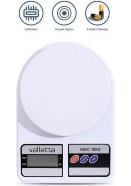 Dijital Pilli Mutfak Terazisi, Hafızalı, Beyaz, Pratik ve Güvenilir Kullanım indirimleri