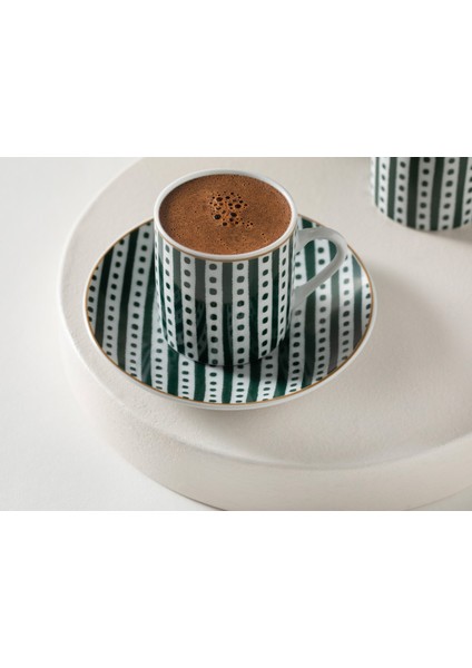 4'lü Kahve Fincan Takımı, 80 Ml, Yeşil, Şık ve Zarif Tasarım fiyatları