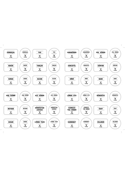 10'lu Baharatlık Organizeri, Çekmece Içi, Etiketli, Pratik ve Şık Set modelleri