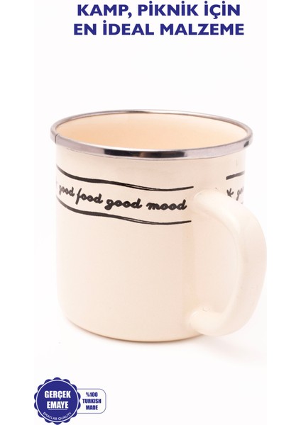 Bej Emaye Kupa 400ML, Şık ve Dayanıklı, Sıcak ve Samimi Içecek Deneyimi Sağlar. fiyatları