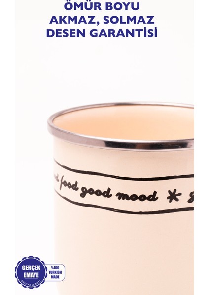 Bej Emaye Kupa 400ML, Şık ve Dayanıklı, Sıcak ve Samimi Içecek Deneyimi Sağlar. modelleri