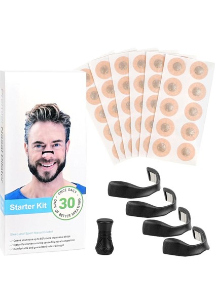 Orijinal Manyetik Burun Bandı – 60 Adet | Nefes Açıcı & Horlamayı Azaltıcı | Siyah (Orijinal)