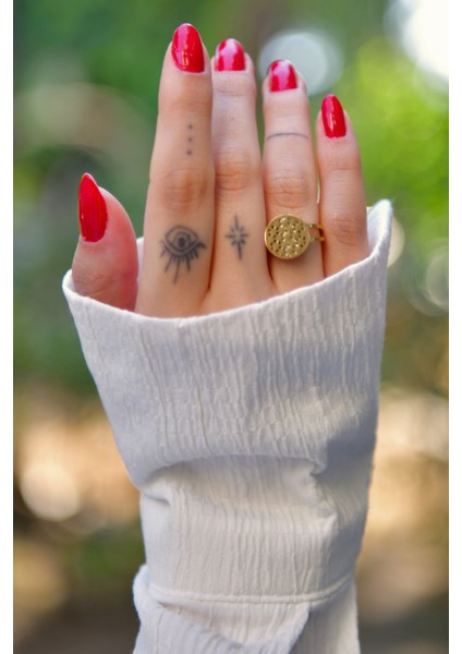 Üzeri Lotus Çiçeği Model Ayarlanabilir Çelik Yüzük modelleri