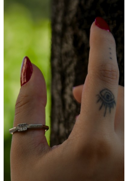 Üzeri 3 Sıra Taşlı Altıgen Yüzük Ayarlanabilir Çelik Görünümlü Xp modelleri