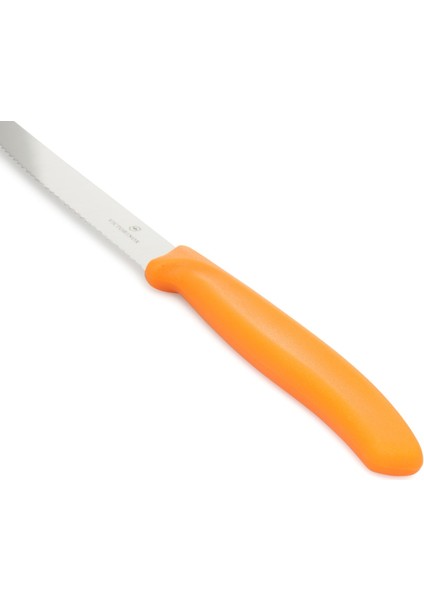 Tırtıklı Domates ve Sosis Bıçağı, Turuncu, 11 Cm, Dayanıklı ve Pratik Kullanım modelleri