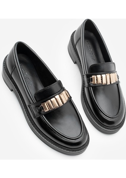 Kadın Loafer Makosen Tokalı Günlük Ayakkabı Vilyum