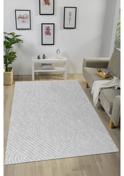 Dekoratif Yıkanabilir, Kaymaz Tabanlı, Modern Salon - Oturma Odası Halısı - WOOKECE1382 fiyatları