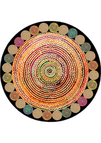 Dekoratif Yıkanabilir, Yuvarlak Kaymaz Tabanlı, Salon - Oturma Odası Halısı - WOOKECE951DÜZ fırsatları