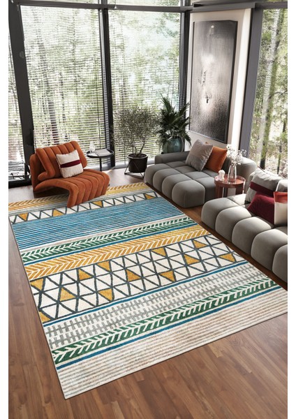 Dekoratif Yıkanabilir, Kaymaz Tabanlı, Modern Salon Oturma Odası Halısı - FR112 modelleri