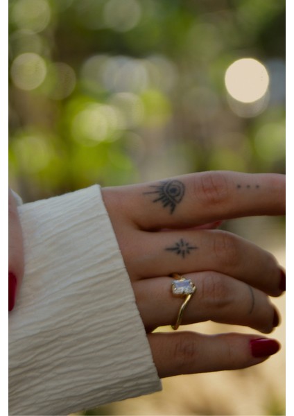 V Model Baget Taşlı Yüzük Ayarlanabilir Çelik Görünümlü Xp fiyatları