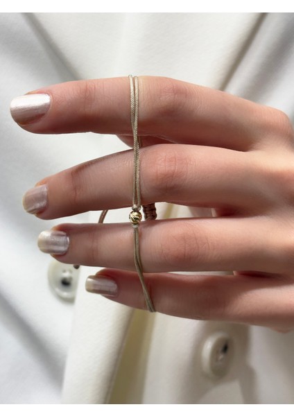 14 Ayar Altın Mini Dorikalı Ipli Bileklik (4 Mm) fiyatları