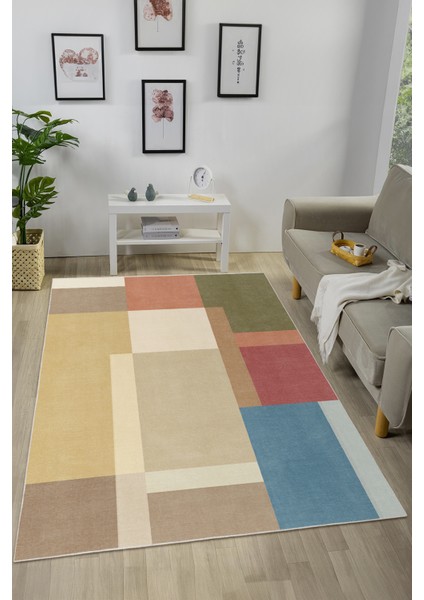 Dekoratif Yıkanabilir, Kaymaz Tabanlı, Modern Salon Oturma Odası Halısı - FR279 fiyatları