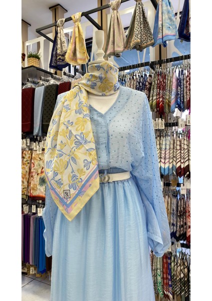 Güz Işıltısı Eşarp Sarı