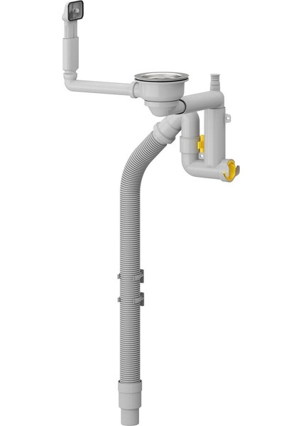 Tek Hazneli Eviye Sifonu, Gri