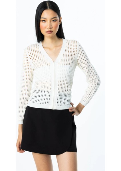 59900 Onteks File Fermuarlı Kısa Hırka modelleri