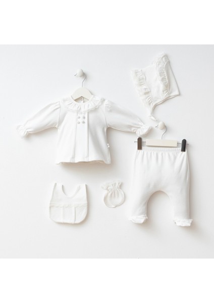 7086 Mnz Marka Elegant Yeni Doğan Hastane Çıkışı Kız 5'li Set