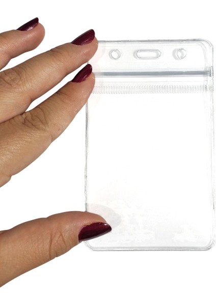Pvc Yaka Kartlığı Yaka Kartı Kılıfı Kart Koruyucu 7X11 cm - 10 Adet modelleri