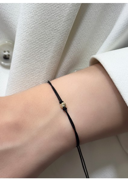 14 Ayar Altın Mini Dorikalı Ipli Bileklik (4 Mm) modelleri