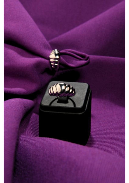 Ayarlanabilir Istiridye Desenli Yüzük Ayarlanabilir Çelik Görünümlü Xp