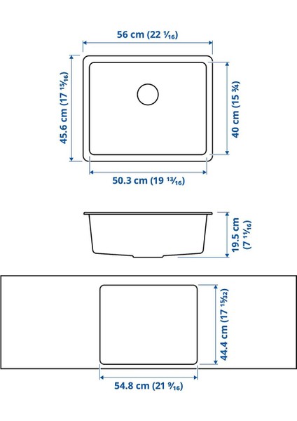 Tek Gözlü Eviye, Siyah, 56X46 cm fiyatları