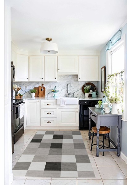 Dekoratif Yıkanabilir, Kaymaz Tabanlı, Salon Oturma Odası Halısı - WOOSOFTKECE032